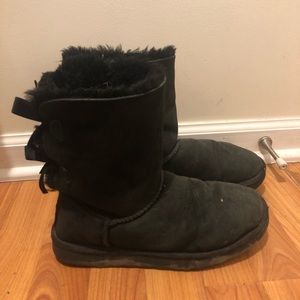 PRE-LOVED Black Bailey Bow ugg boots